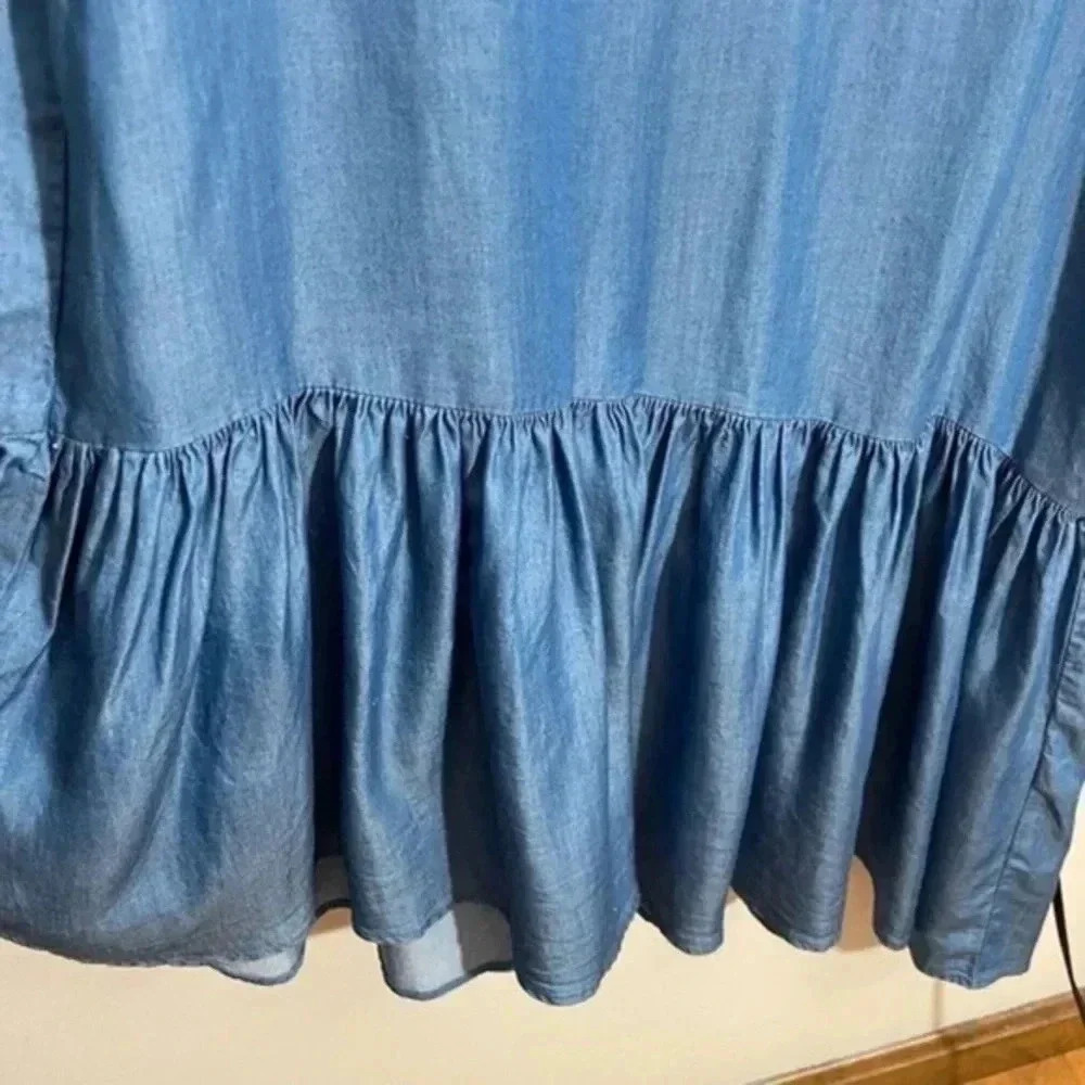 🔥 Zara tencel lyocell asymmetric dress Medium 6929/002 - Picture 5 of 9